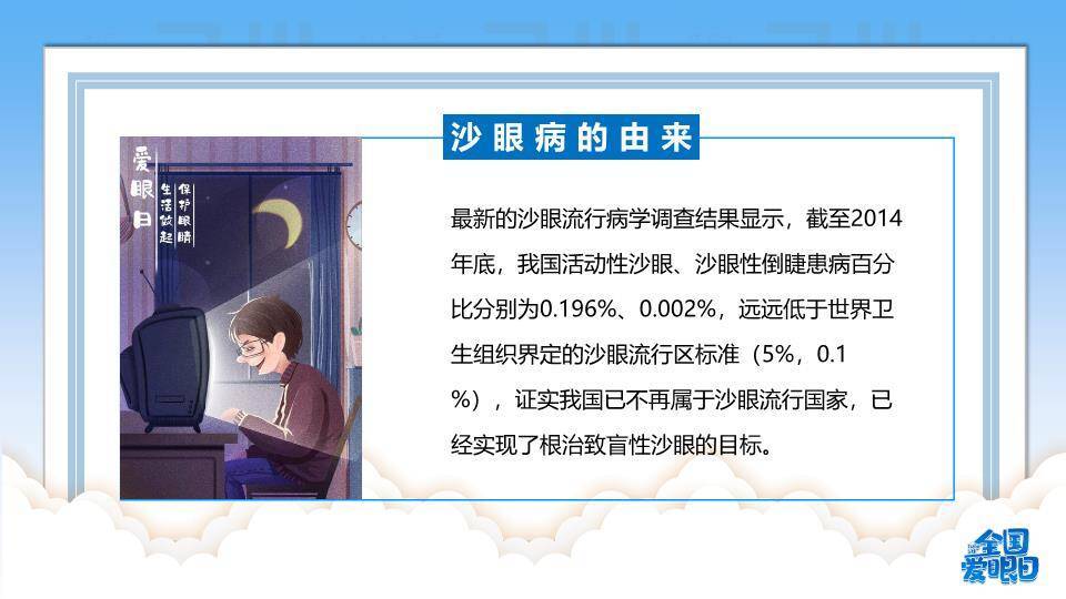 全国爱眼日护眼行动PPT模板3