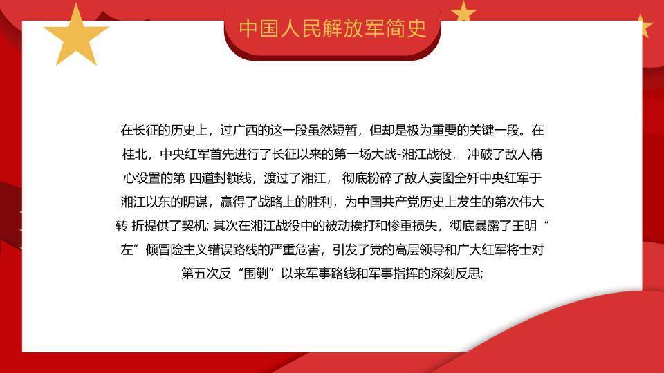 八一建军节铁血军魂PPT模板5