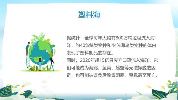 珍爱地球环保行动PPT模板4