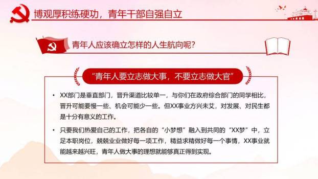 担青春之使命青年责任担当PPT模板4