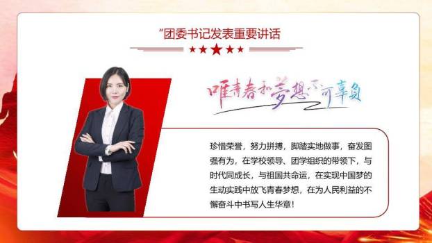 青春心向党奋进新征程PPT模板7