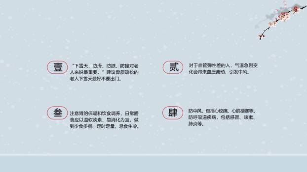 大雪节气雪落江南PPT模板9