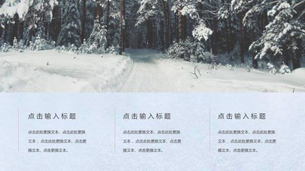 小雪节气初雪轻舞PPT模板8