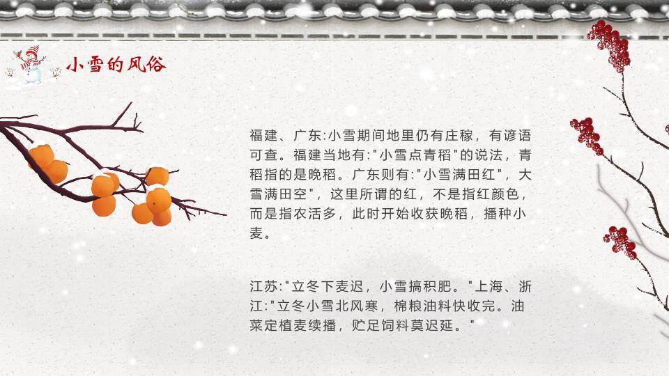 小雪节气寒意渐浓PPT模板2
