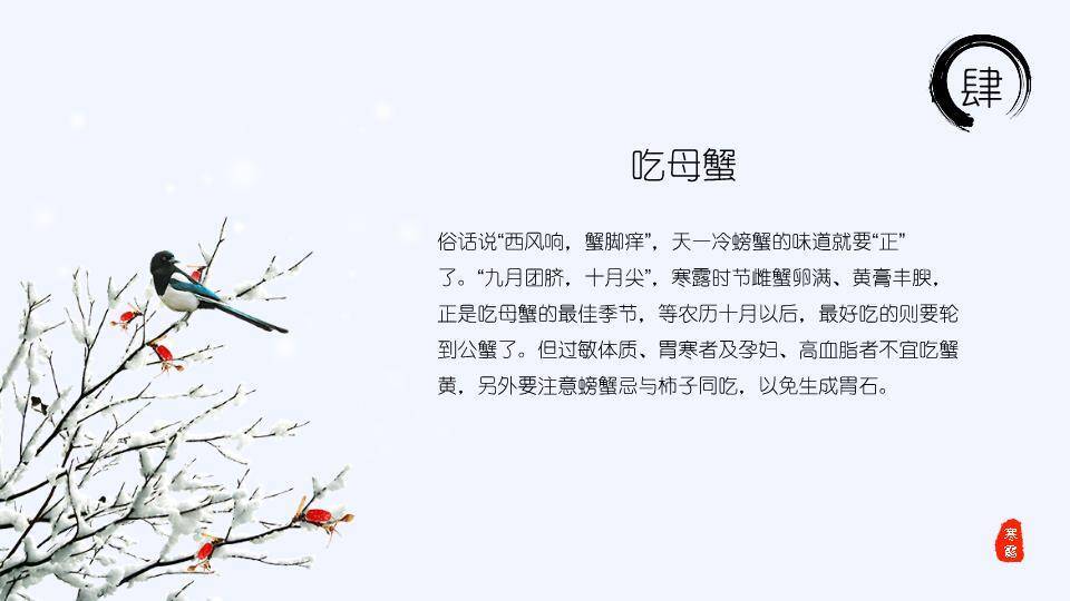 寒露节气秋意渐浓PPT模板8