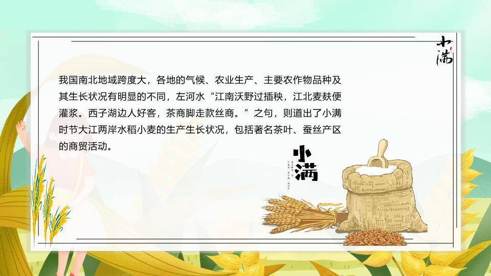小满节气田园风光PPT模板7