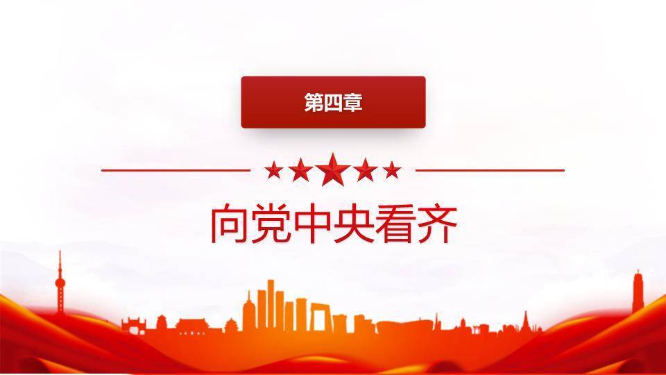 党史四个意识专题学习PPT模板8