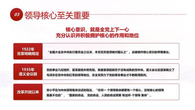 党史四个意识专题学习PPT模板6