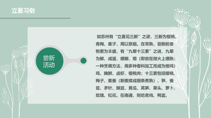 立夏节气简约清新PPT模板1