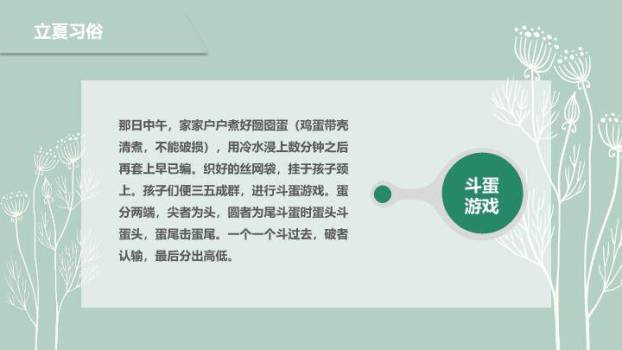 立夏节气简约清新PPT模板2