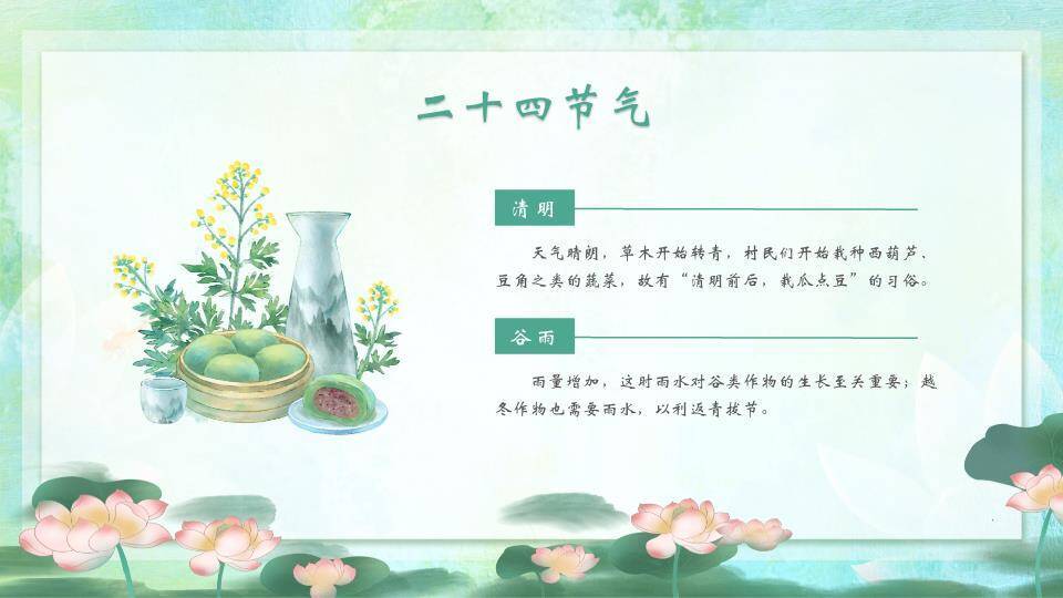 立夏节气简约风PPT模板4