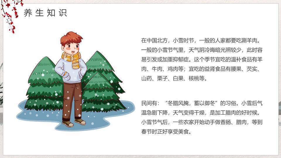 小雪节气水墨意境PPT模板9