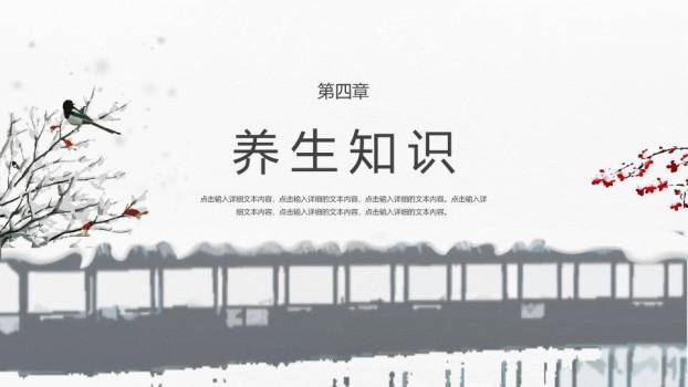 小雪节气水墨意境PPT模板7