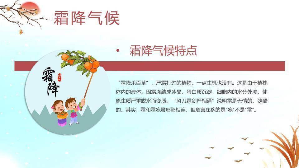 霜降节气丰收喜悦PPT模板3