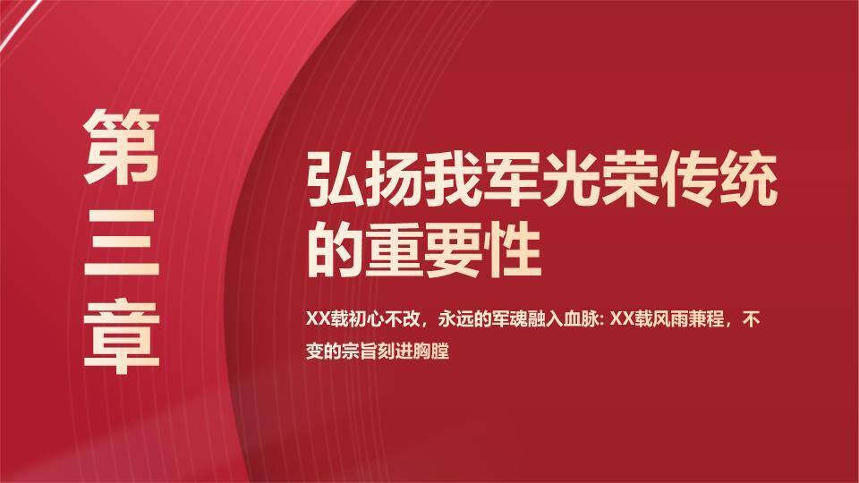 建军节初心使命PPT模板4