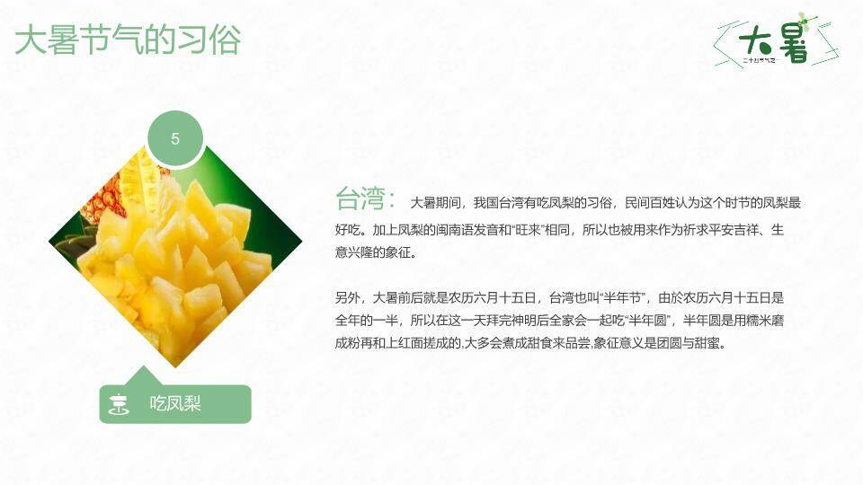 大暑节气荷塘清趣PPT模板3