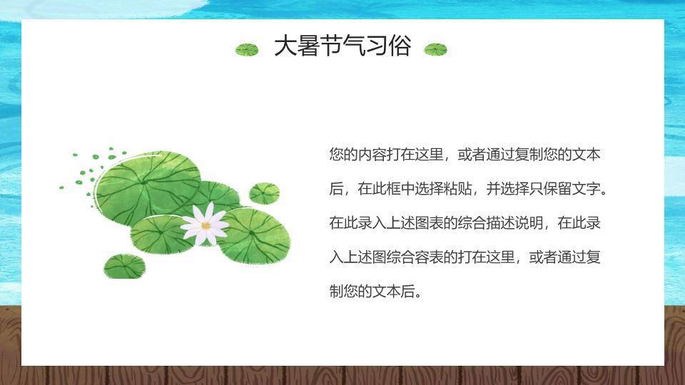 大暑节气清凉一夏PPT模板9