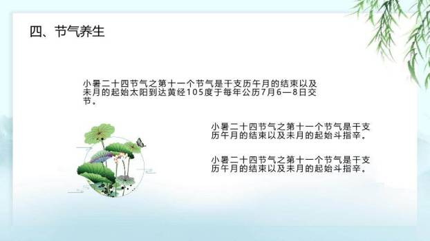 小暑节气水墨意境PPT模板9