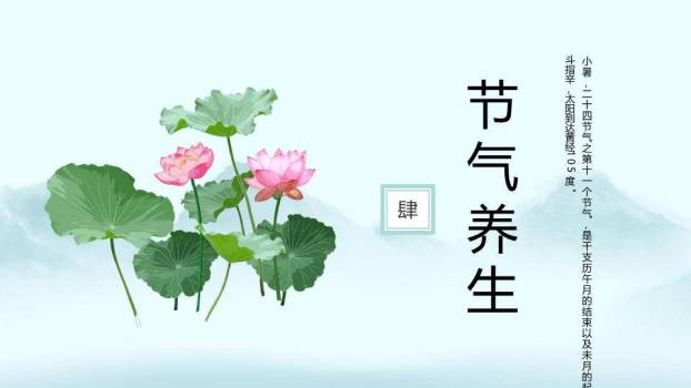 小暑节气水墨意境PPT模板6