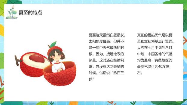 夏至清凉一夏PPT模板1