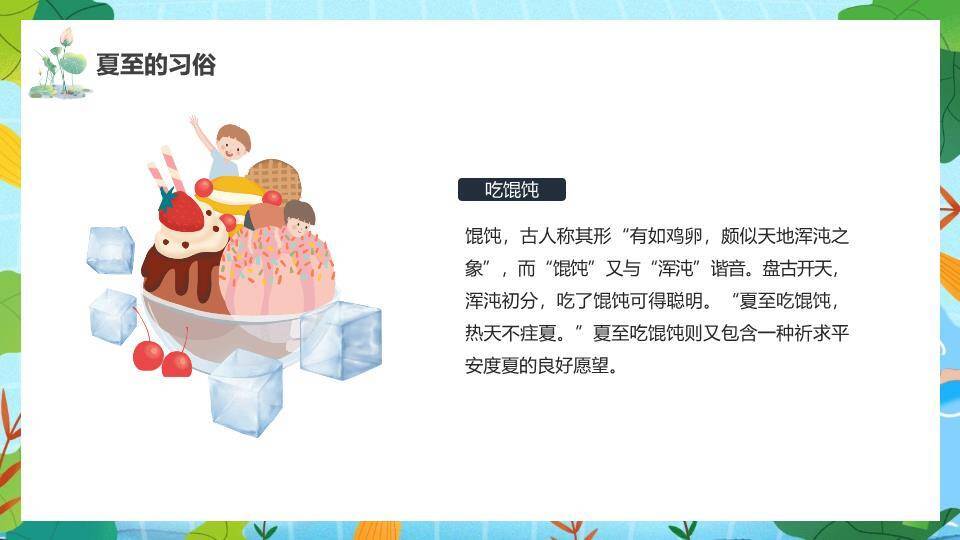 夏至清凉一夏PPT模板6