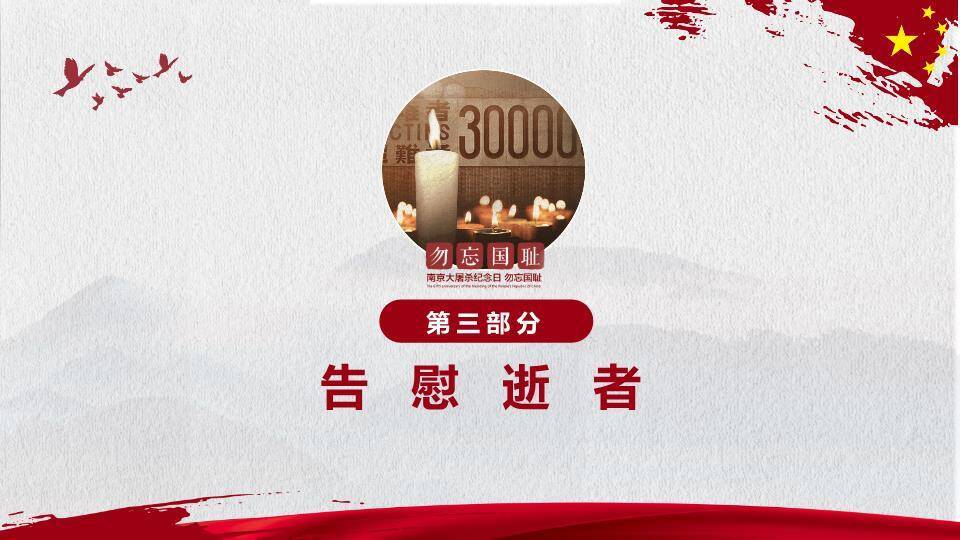 国家公祭日勿忘国耻PPT模板9