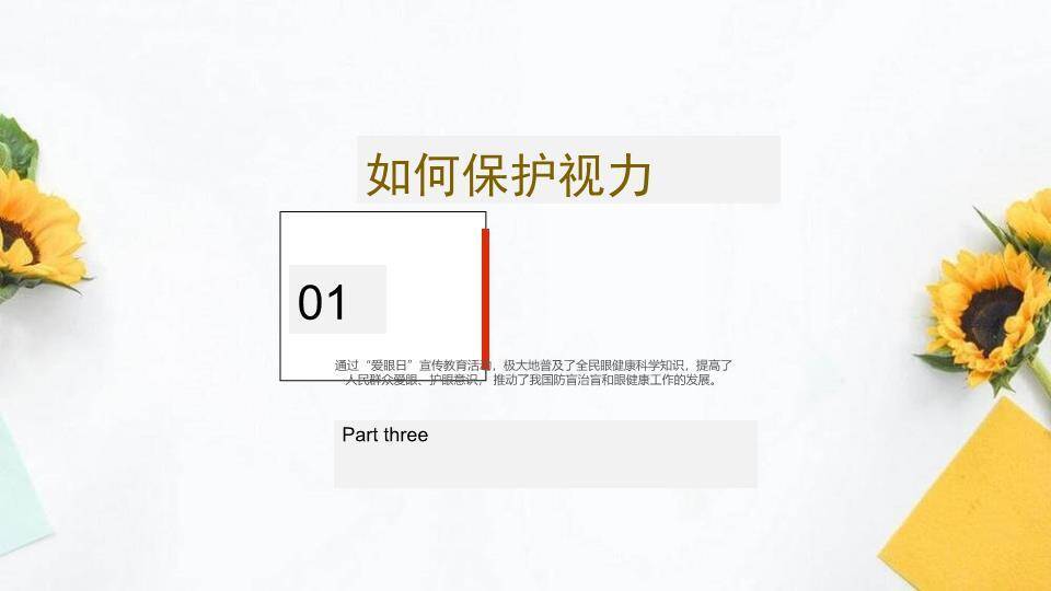 全国爱眼日科学护眼PPT模板3