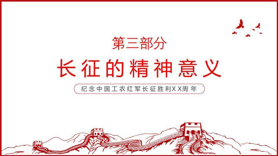 长征胜利周年精神传承PPT模板5