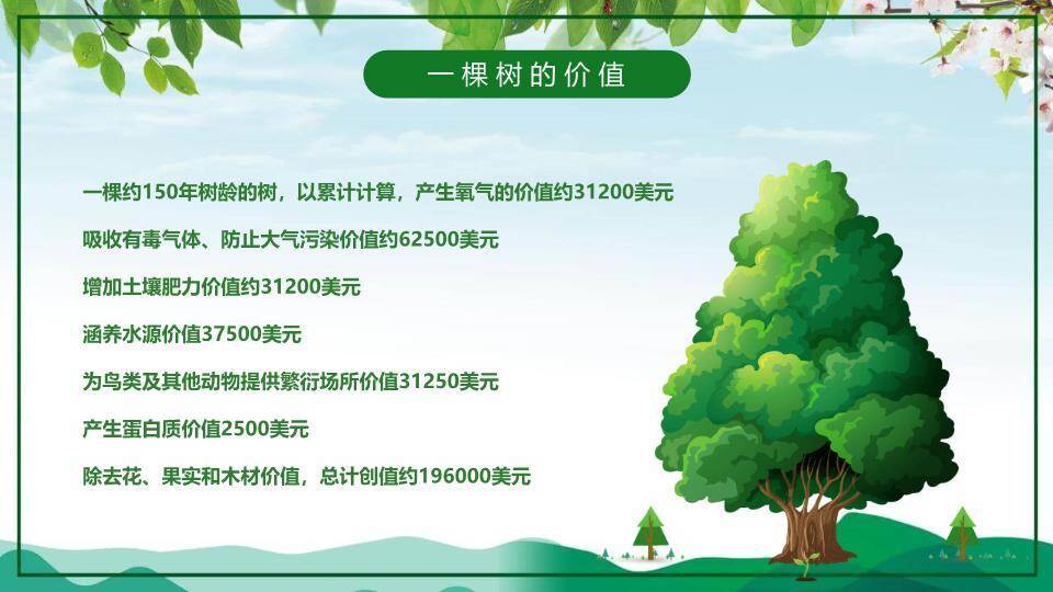 植树节主题班会绿色希望PPT模板4