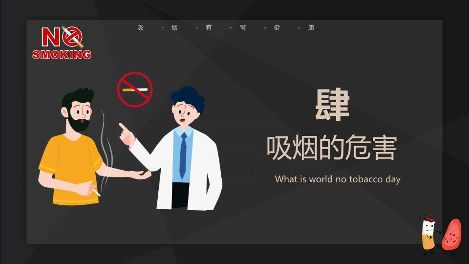世界无烟日珍爱生命PPT模板3