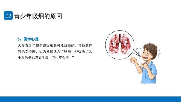 世界无烟日健康成长PPT模板3