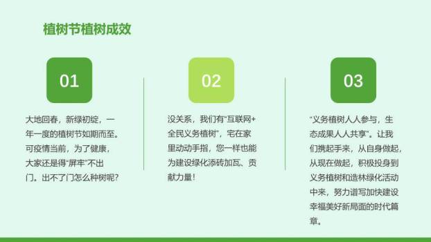 植树节节日介绍绿色家园PPT模板8