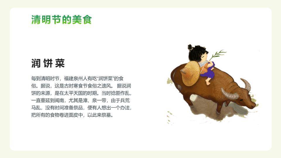 清明时节雨纷纷传统习俗PPT模板4