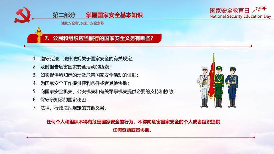 国家安全教育日庄严宣誓PPT模板5