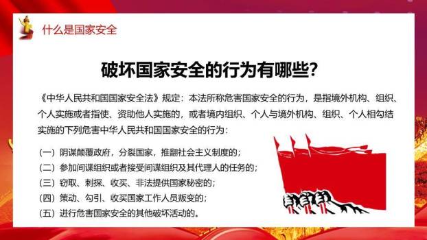 国家安全教育日长城誓言PPT模板2