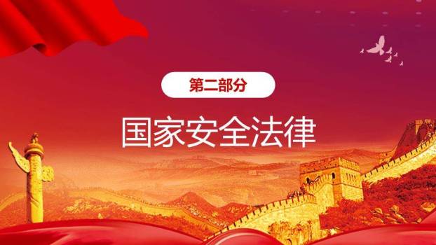 国家安全教育日长城誓言PPT模板3