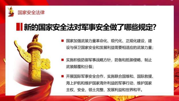 国家安全教育日长城誓言PPT模板5