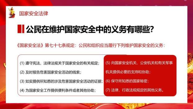 国家安全教育日长城誓言PPT模板7