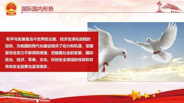 全民国家安全教育日庄严主题PPT模板3