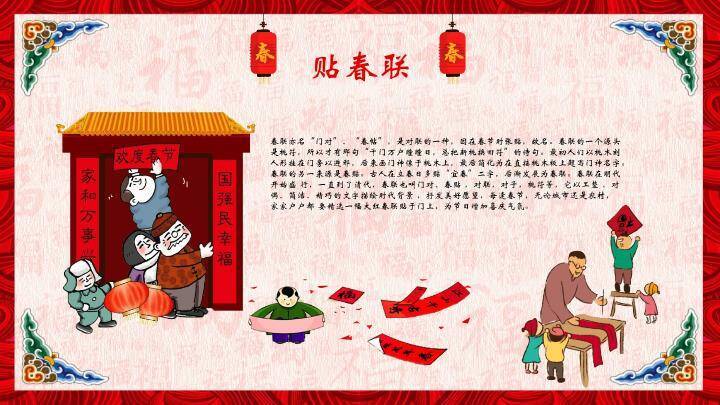 春节传统习俗文化PPT模板4