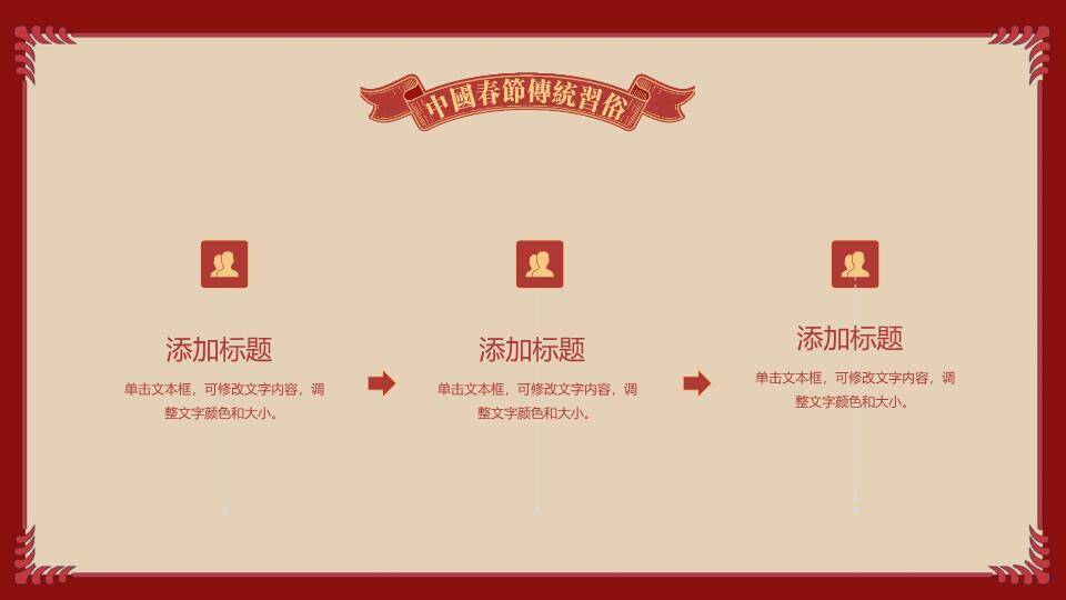 中国春节传统习俗PPT模板9