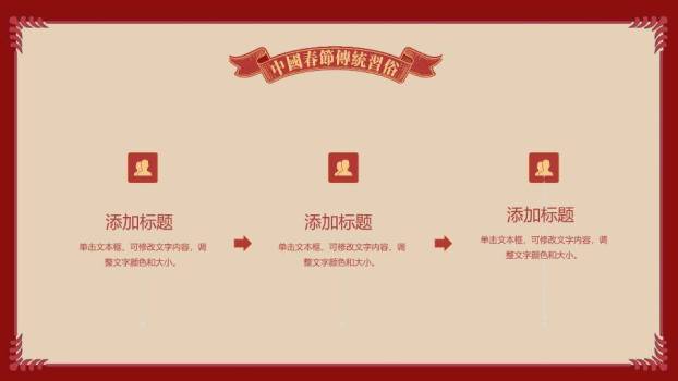 中国春节传统习俗PPT模板9