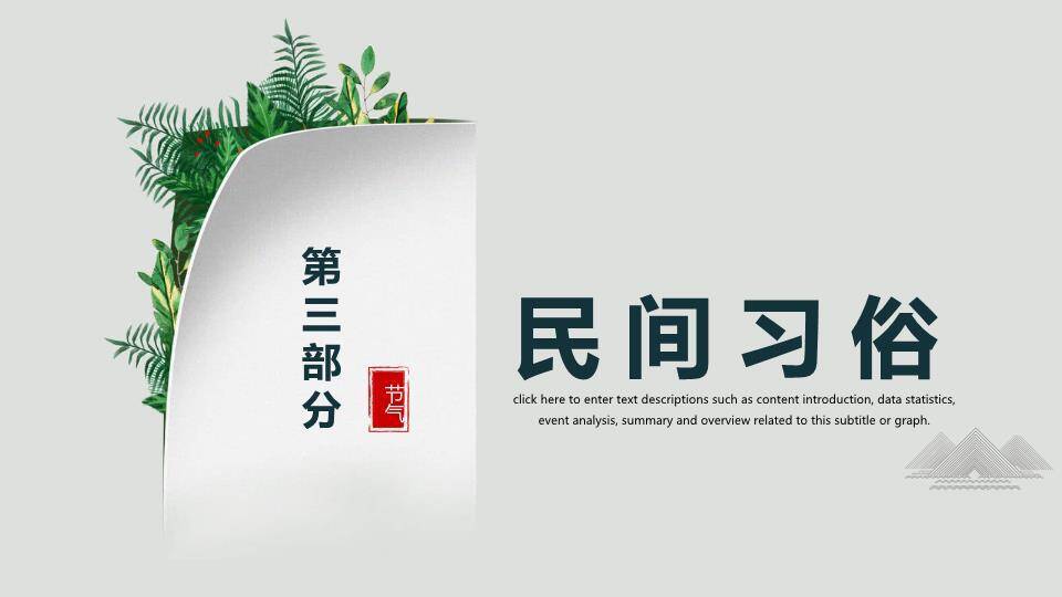 大寒节气星夜繁花PPT模板5