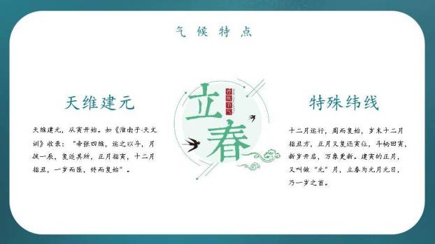 立春节气燕语花香PPT模板2