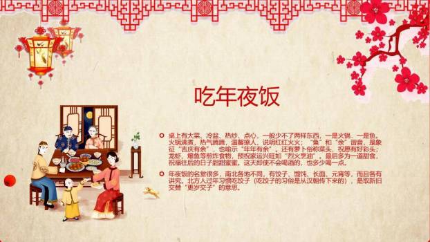 春节习俗剪纸迎春PPT模板7