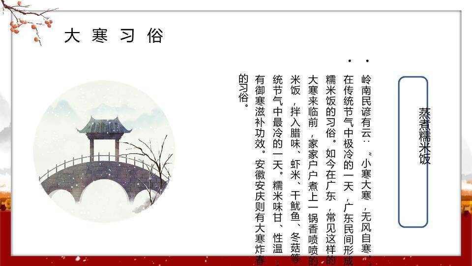 大寒节气水墨意境PPT模板6