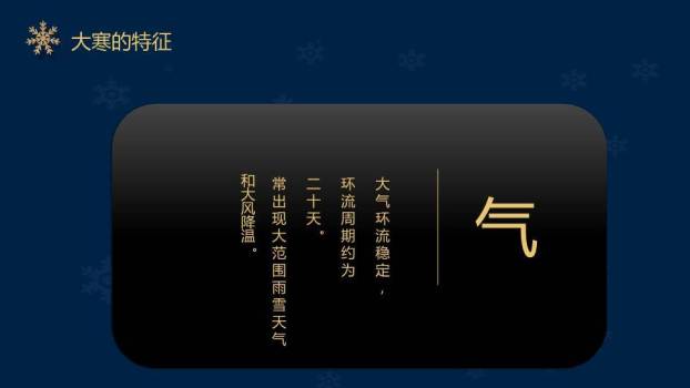 大寒节气星夜繁花PPT模板2