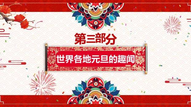 庆元旦迎新年PPT模板2