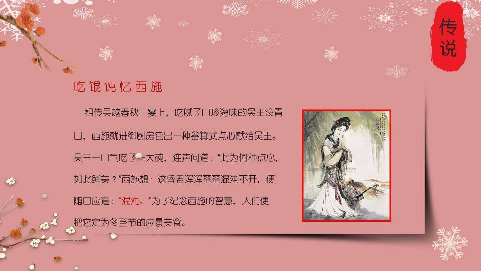 冬至美味饺子PPT模板3