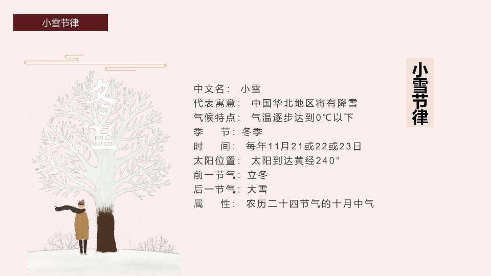 小雪节气鹿伴雪原PPT模板4
